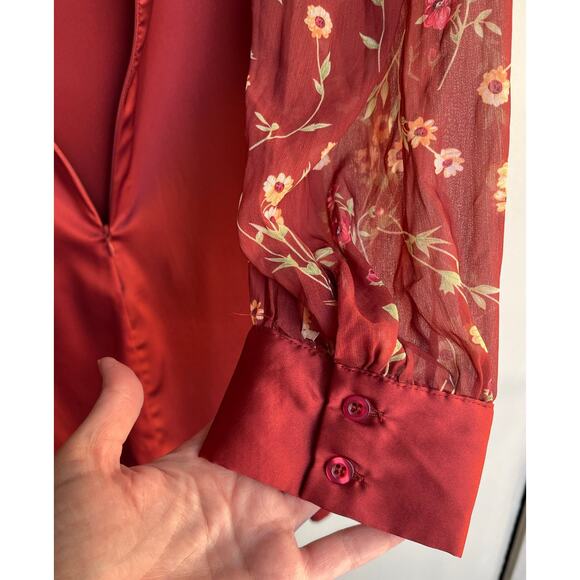 Danielle Bernstein by WEWOREWHAT Puff Sleeve Mini Dress Romantic Sz 14 NWT $99 - Picture 9 of 16